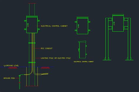 electrical box cad block